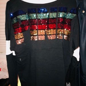 PINK BLING VARSITY CREW